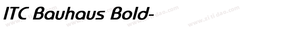 ITC Bauhaus Bold字体转换